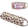 LJCZKA Borsa da Viaggio Portatile per Asciugacapelli e Arricciacapelli, Organizer Antipolvere per Accessori Capelli (Leopardo)
