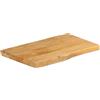 Generico Piano Tavolo 50x40x2,5 cm Bordi Vivi in Legno Massello di Mango,Mobili,Accessori per tavoli,Piani per tavoli-370703