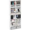 Furinno JAYA Scaffale Per Dvd Cd Largo A 16 Ripiani, Multimediale Con Ripiani Regolabili, Mobile Porta Dvd 8 x 2 Per Cd Blu-Ray E Dischi Di Gioco, Montaggio Facile, Bianco