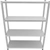 Treeisland Scaffale Acciaio Inox per Cucina, Scaffale a 4 Livelli Scaffale da Cucina, 120 x 40 x 150 cm