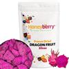 Honeyberry Frutto del Drago Liofilizzato 100g - Pitaya Liofilizzata - Frutto del Drago Disidratato - Frutta Tropicale Liofilizzata - Fette di Pitaya Liofilizzate per Dolci, Decorazioni, Snack e Smoothie
