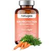 Natugea Sun Protection Betacarotene con Lutemax® SKINGLO - Luteina 20 mg + Zeaxantina 4 mg - Acceleratore Abbronzatura, Carota di Ispica IGP e Betalyc® - 60 Compresse Vegane, Made in Italy