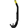 Cressi Island Snorkel Black/Neon Yellow - Tubo Snorkel Tradizionale con Minime Curvature e Supporto Integrato per Snorkeling e Apnea, Nero/Giallo Fluo, Taglia Unica, Adulti