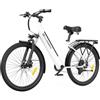 ZAZAWORK Bici Elettrica uomo donna,27.5 Inches 36 V 15 Ah Removable Battery 120Km Autonomy bici pedalata assistita for Urban Commuters 7 Velocità Freni a Disco,Sospensione Anteriore