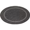 Teppium Tappeto da Esterno Impermeabile 160 cm Rotondo Nero - Tappeto Resistente alle Intemperie e Lavabile in Lavatrice - Tappeto per Campeggio, Giardino, Balcone, Terrazza
