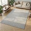 Carpetsale24 Tappeto 160x230 cm Grigio, Pelo Corto con Effetto 3D Alto-Basso, Stile Boho Scandinavo, per Soggiorno, Camera, Cucina o Balcone