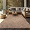 SIMPEX Tappeto Outdoor 80x150 cm Marrone Design Bordura Tessuto Piatto Resistente alle Intemperie Lavabile per Ingresso Balcone Cucina