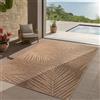 Teppium Tappeto per Interni ed Esterni, robusto, resistente alle intemperie e facile da pulire, con effetto juta naturale, ideale per soggiorno, cucina, terrazza, 140x200 cm