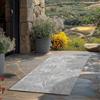 Teppium Tappeto da Esterno Grigio 80x150 cm, Resistente agli Agenti Atmosferici & UV, Ideale per Cucina, Balcone, Terrazza, Soggiorno e Sala da Pranzo, Design di foglie di palma
