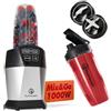 Nutrilovers Nutri-Blender - Frullatore "Mix & Go" da 1000 Watt, con autoIQ, senza BPA, con ricettario, 2 bicchieri e coperchio da go