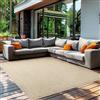 Teppium Tappeto da Esterno Impermeabile 200x300 (200x290 cm) Beige - Tappeto Resistente alle Intemperie e Lavabile in Lavatrice - Tappeto per Campeggio, Giardino, Balcone, Terrazza