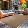 Carpetsale24 Tappeto da Esterno Impermeabile 140 x 200 cm Marrone - Tappeto Resistente alle Intemperie e Lavabile in Lavatrice - Tappeto per Terrazza, Balcone, Campeggio, Giardino