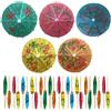 Mobi Lock 220 Pezzi Ombrellini da Cocktail in Bambù - 10 cm (3,9 pollici) Stuzzicadenti Colorati per Drink Tropicali, Cupcake, Bar Tiki, Feste in Piscina, Luau ed Eventi Estivi - di Mobi Lock