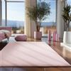 Teppium Tappeto per Soggiorno 120x170 cm Rosa Lavabile, Pelo Corto, Moderno Design Monocromatico - Tappeto Lavabile Antiscivolo Extra Morbido e Fluffy per Cucina, Camera da Letto