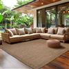 SIMPEX Tappeto Indoor Outdoor 60x100 cm passatoia marrone lavabile impermeabile facile da pulire tessitura piatta ideale per corridoio balcone terrazza giardino e cucina