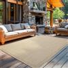 Carpetsale24 Tappeto da Esterno Impermeabile 80 x 250 cm Beige - Tappeto Resistente alle Intemperie e Lavabile in Lavatrice - Tappeto per Terrazza, Balcone, Campeggio, Giardino