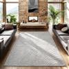 SIMPEX Tappeto 160x230 cm Grigio, Pelo Corto con Effetto 3D Alto-Basso, Stile Boho Scandinavo, per Soggiorno, Camera, Cucina o Balcone