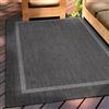 Teppium Tappeto da Esterno Impermeabile 300x400 (280x370 cm) Nero - Tappeto Resistente alle Intemperie e Lavabile in Lavatrice - Tappeto per Campeggio, Giardino, Balcone, Terrazza
