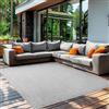 Teppium Tappeto da Esterno Impermeabile 200x300 (200x290 cm) Grigio - Tappeto Resistente alle Intemperie e Lavabile in Lavatrice - Tappeto per Campeggio, Giardino, Balcone, Terrazza