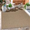 Carpetsale24 Tappeto da Esterno Impermeabile 80x250 cm Beige - Tappeto Resistente alle Intemperie e Lavabile in Lavatrice - Tappeto per Terrazza, Balcone, Campeggio, Giardino