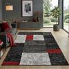 Carpetsale24 Tappeto per Soggiorno 200 x 290 cm Rosso- Design Moderno Tappeto Rettangolare a Pelo Corto per Cucina, Sala da Pranzo e Camera da Letto, Morbido e Facile da Pulire
