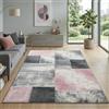 Carpetsale24 Tappeto per Soggiorno 160 x 230 cm Rosa- Design Moderno Tappeto Rettangolare a Pelo Corto per Cucina, Sala da Pranzo e Camera da Letto, Morbido e Facile da Pulire