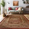 SIMPEX Tappeto Orientale 200x290 cm Rosso, Decorativo Pelo Corto Stile Ethno, Elemento Arredo Facile da Pulire per Soggiorno o Zona Pranzo