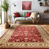 SIMPEX Tappeto Orientale 200x290 cm Rosso, Decorativo Pelo Corto Stile Ethno, Elemento Arredo Facile da Pulire per Soggiorno o Zona Pranzo