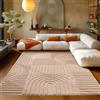 Teppium Tappeto salotto moderno rosa 120x170 cm, stile scandinavo, design bohémien, morbido per camera da letto, cucina, soggiorno