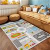 SIMPEX Tappeto Bambini Grigio 80x120 cm Strade Design Moderno Antiscivolo Lavabile Facile Cura Morbido Antiallergico Cameretta