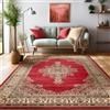 SIMPEX Tappeto Orientale 200x290 cm Rosso, Design Senza Tempo con Motivi Classici, Facile da Pulire per Soggiorno o Zona Pranzo
