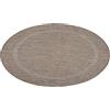 Teppium Tappeto da Esterno Impermeabile 160 cm Rotondo Marrone - Tappeto Resistente alle Intemperie e Lavabile in Lavatrice - Tappeto per Campeggio, Giardino, Balcone, Terrazza