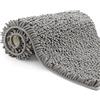Poligono Tappeto Bagno in Microfibra, Tappeto Pelo Lungo 50x80 cm, Tappetini per WC, Morbido, Antiscivolo, Grigio