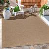 Carpetsale24 Tappeto da Esterno Impermeabile 80x150 cm Beige - Tappeto Resistente alle Intemperie e Lavabile in Lavatrice - Tappeto per Terrazza, Balcone, Campeggio, Giardino