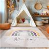 SIMPEX Tappeto Bambini Multicolore 160x230 cm Arcobaleno Design Moderno Antiscivolo Lavabile Morbido Antiallergico Cameretta