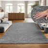 SIMPEX tappeto shaggy grigio chiaro a pelo lungo 300x400 cm XXL moderno tinta unita per ambienti molto grandi comfort e design