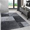 Carpetsale24 Tappeto per Soggiorno 160x230 cm, Nero e Grigio, Design Moderno a Quadri - Tappeto a Pelo Corto per Sala da Pranzo e Camera da Letto, Morbido e Facile da Pulire