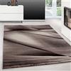 Teppium Moderno Tappeto per Soggiorno 80x300 cm, Marrone, Design Astratto a Onde - Tappeto a Pelo Corto Extra Morbido e Facile da Pulire, Lavabile, Ideale per Cucina, Camera da Letto e Sala da Pranzo
