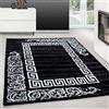 Teppium Moderno Tappeto per Soggiorno 160x230 cm, Bianco e Nero, Design a Meandro - Tappeto a Pelo Corto Extra Morbido e Facile da Pulire, Lavabile, Ideale per Cucina, Camera da Letto e Sala da Pranzo