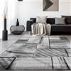 SIMPEX Tappeto 160x230 cm Nero, Design Moderno Effetto Legno, Pelo Corto per Soggiorno, Camera, Sala da Pranzo o Cucina, Lavabile