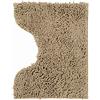 Poligono Tappeto Bagno Microfibra, Tappeto Pelo,Tappetini per Water Forma U 40X50 cm, Morbido, Antiscivolo,KHAKI