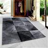 SIMPEX Tappeto 200x290 cm Nero Pelo Corto Design Astratto a Quadri Moderno per Soggiorno Camera Cucina Corridoio Sala da Pranzo Cameretta Morbido