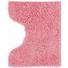 Poligono Tappeto Bagno Microfibra, Tappeto Pelo,Tappetini per Water Forma U 40X50 cm, Morbido, Antiscivolo,ROSA