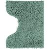 Poligono Tappeto Bagno Microfibra, Tappeto Pelo,Tappetini per Water Forma U 40X50 cm, Morbido, Antiscivolo,VERDE ACQUA