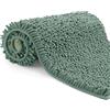 Poligono Tappeto Bagno in Microfibra, Tappeto Pelo Lungo 50x80 cm, Tappetini per WC, Morbido, Antiscivolo,Verde acqua