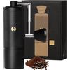 Timemore C5 PRO Macinacaffè manuale - Macine in acciaio inox da 42 mm, 48 livelli regolabili, macinacaffè manuale con manovella pieghevole, portatile per casa, ufficio e outdoor, Nero