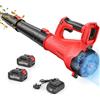 Kizivion Soffiatore a Batteria, per Foglie a Batteria con 6 Livelli di Velocità, Portata d'aria 218 CFM (3,2 m³/h), 2 x 4000 mAh Batterie e Caricabatterie Rapido, per la Pulizia di Terrazze, Prati e Giardini