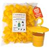 Mastertec Master Trap, 100 Pezzi, Trappola Mosche, Calabroni, Vespe, Cimici Asiatiche, Drosophila Suzukii e Popilia Japonica, Trappole Cromotropiche Gialle Ecologiche, Cattura Insetti Made in Italy