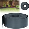 UISEBRT bordatura da giardino in plastica - 20 m - Rotolo di bordatura per giardino - Decorativo Antracite
