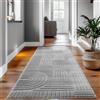 SIMPEX Tappeto Passatoia 80x250 cm Grigio, Shaggy Pelo Lungo, Morbido, Tappeto Lungo Stile Scandinavo Boho, Perfetto per Ingresso e Corridoio, Facile da Pulire